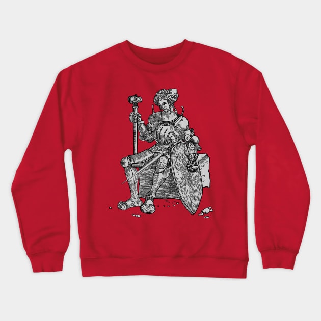 Lady Knight Crewneck Sweatshirt by Mark of the Black Dog